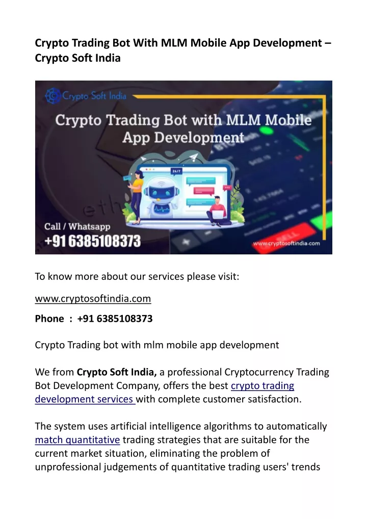 crypto trading bot with mlm mobile