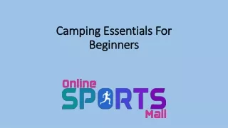 Camping Essentials- OSM