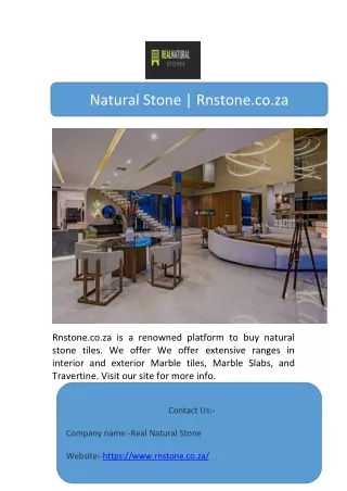 Natural Stone | Rnstone.co.za