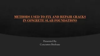 methods used to fix and repair cracks in concrete slab foundations