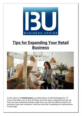 tips for expanding your retail business