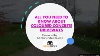 ALL YOU NEED TO KNOW ABOUT COLOURED CONCRETE DRIVEWAYS