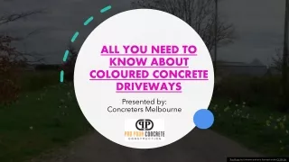 ALL YOU NEED TO KNOW ABOUT COLOURED CONCRETE DRIVEWAYS