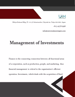 Investment Management Advice for Financial Planners