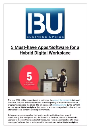 5 must have apps software for a hybrid digital