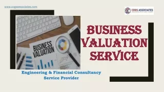 Business Valuation Service available in India