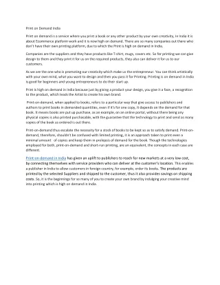 print on demand india