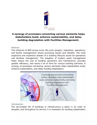 a synergy of processes connecting various