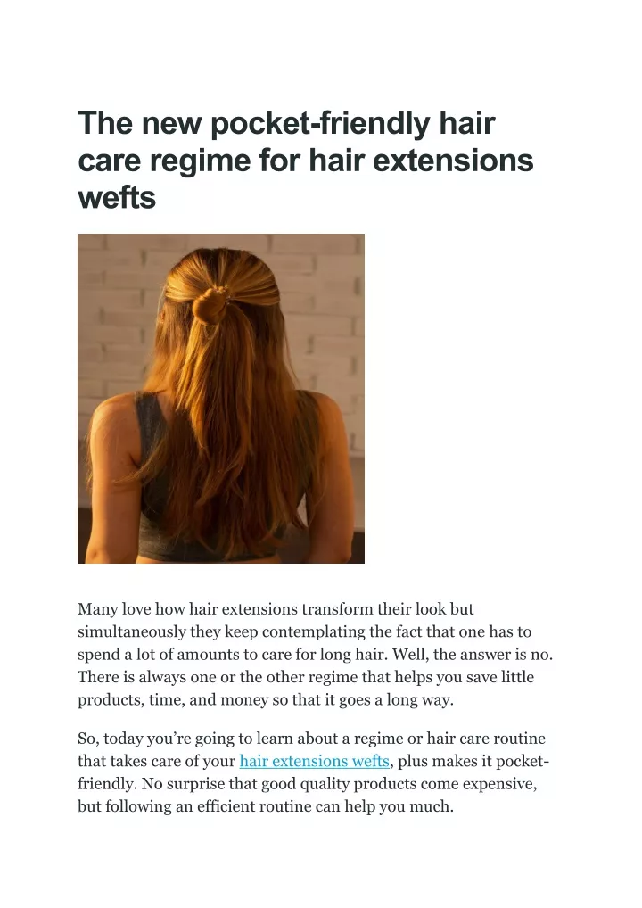 the new pocket friendly hair care regime for hair
