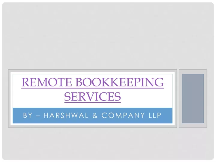 remote bookkeeping services