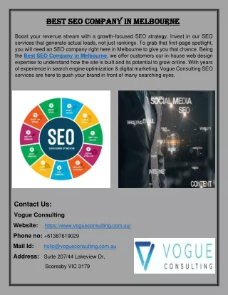 best seo company in melbourne best seo company