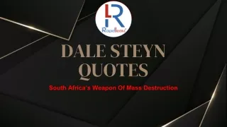 dale steyn quotes
