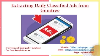 extracting daily classified ads from gumtree