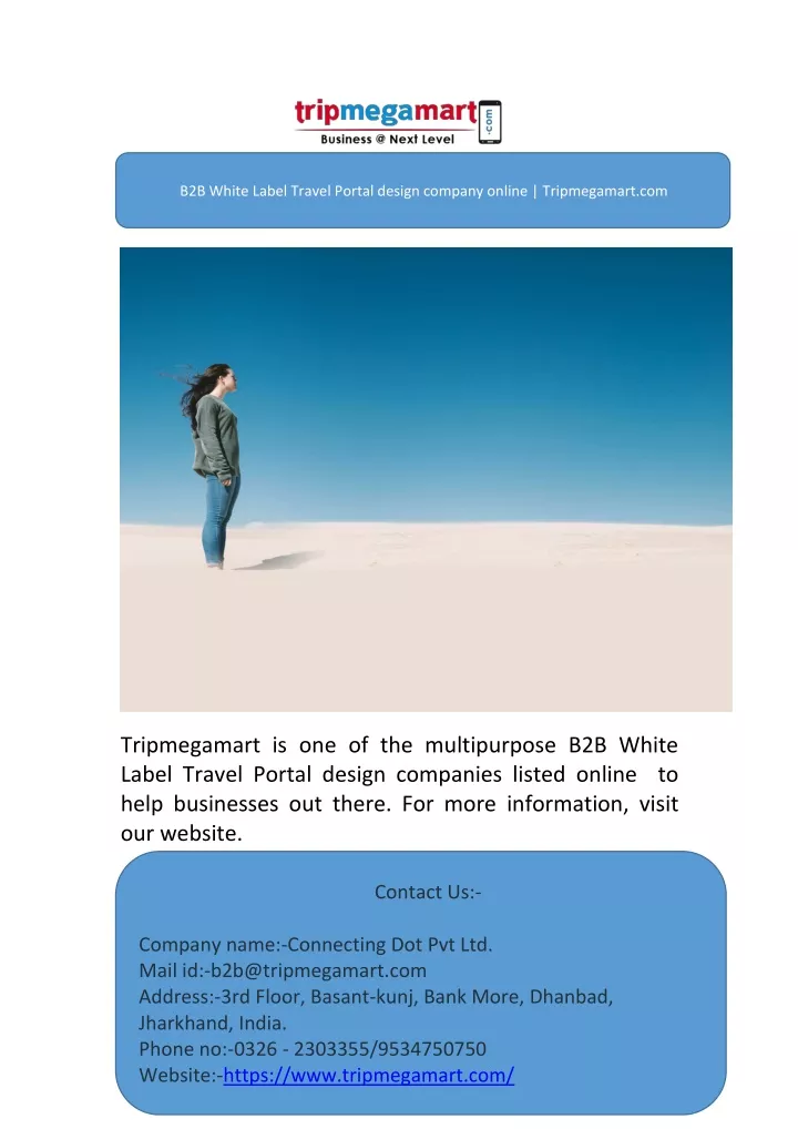 b2b white label travel portal design company