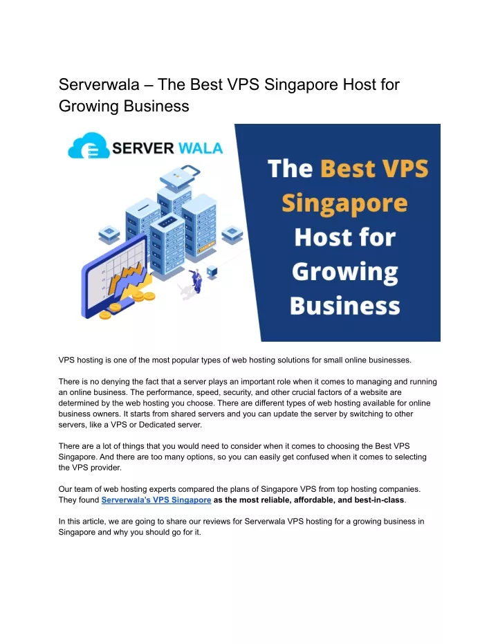 serverwala the best vps singapore host