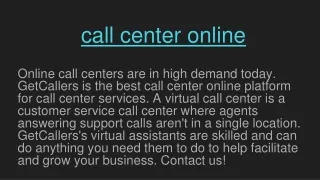 call center online