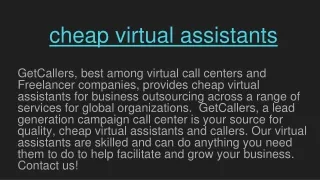 cheap virtual assistants