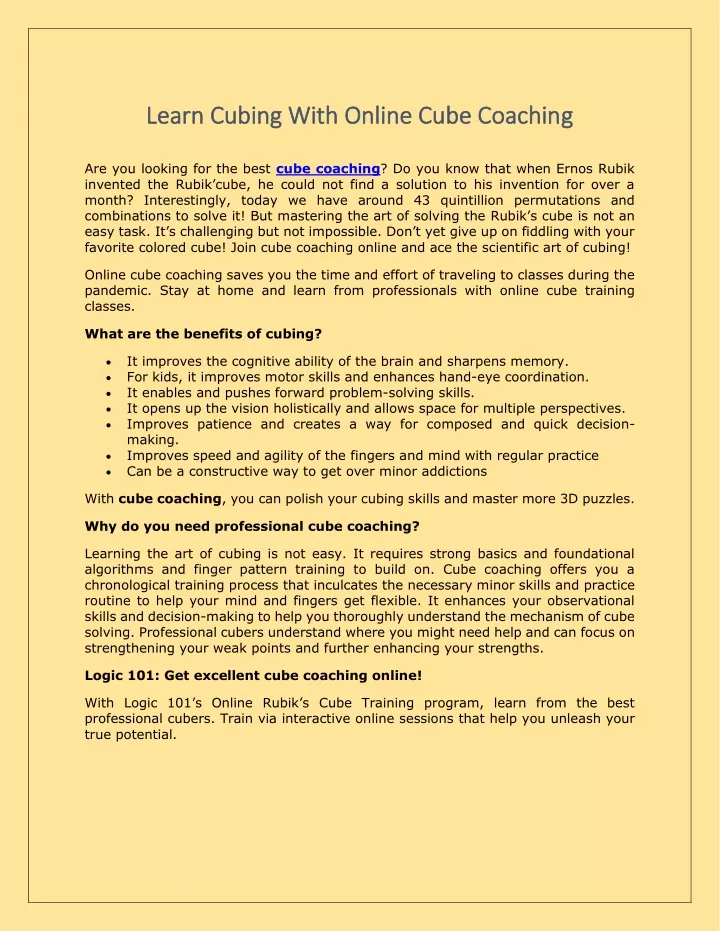 learn cubing with online cube coachin learn