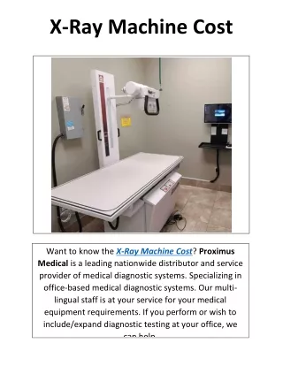 X-Ray Machine Cost