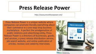 Press Release Power PPT