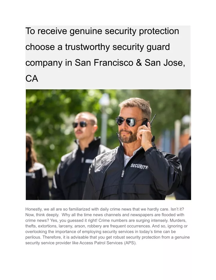 to receive genuine security protection