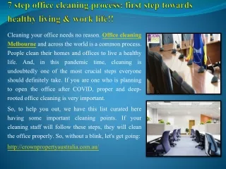 7 step office cleaning process first step towards healthy living & work life!!