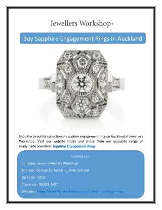 Buy Sapphire Engagement Rings in Auckland