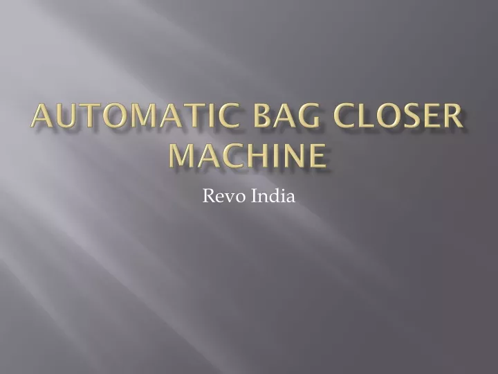 automatic bag closer machine