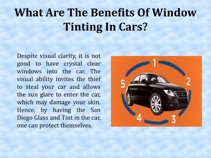 what are the benefits of window tinting in cars