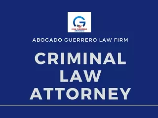 Criminal Law Attorney