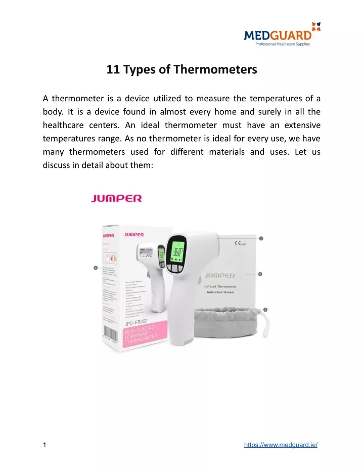 11 types of thermometers