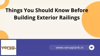 things you should know before building exterior