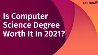 is computer science degree worth it in 2021