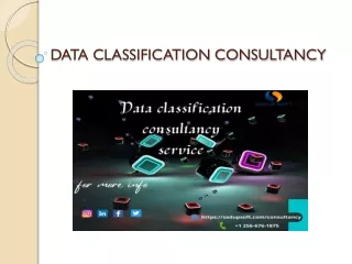 DATA CLASSIFICATION CONSULTANCY