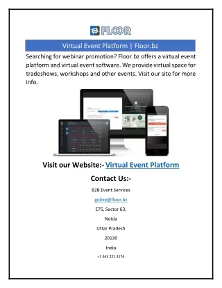 Virtual Event Platform | Floor.bz