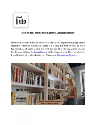 Visit Kitabo- India's First Regional Language Library
