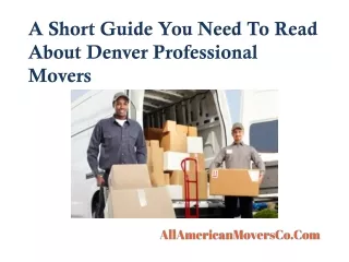 A Short Guide You Need To Read About Denver Professional Movers
