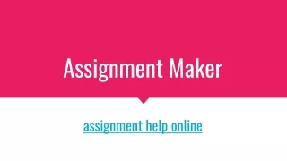 Assignment Maker