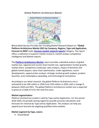 global platform architecture market