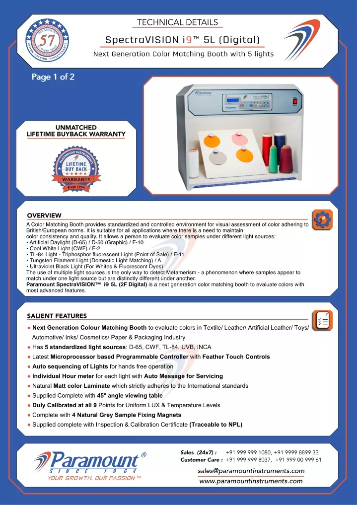 technical details spectravision color