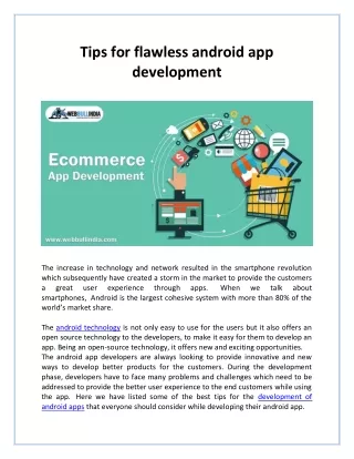 Tips for flawless android app development