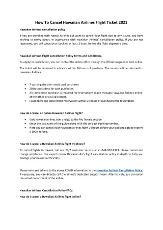 How To Cancel Hawaiian Airlines Flight Ticket 2021-converted