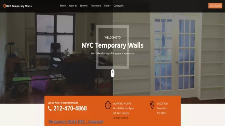 temporary walls nyc 1daywall