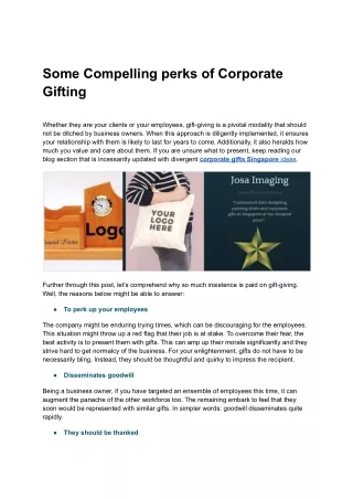 some compelling perks of corporate gifting