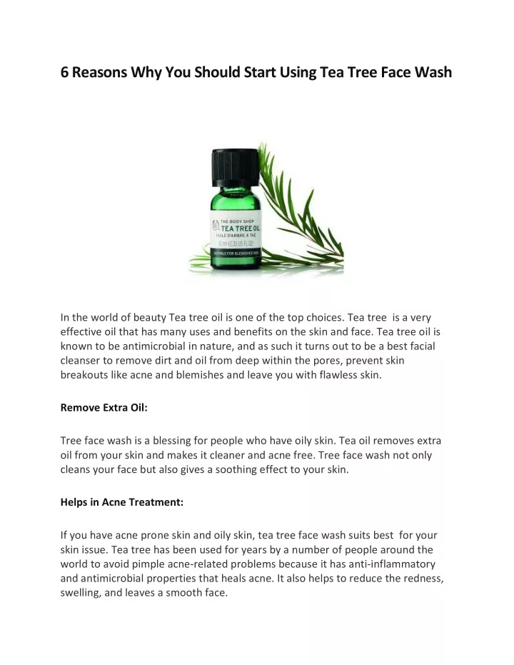 6 reasons why you should start using tea tree