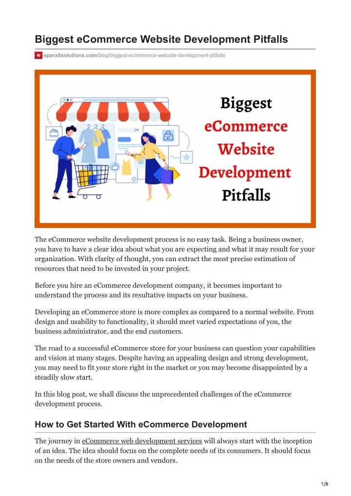 biggest ecommerce website development pitfalls