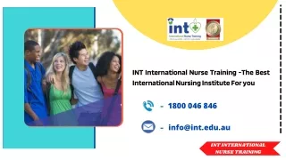 INT International Nurse Training -The Best International Nursing Institute