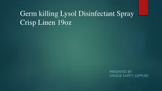 Germ killing Lysol Disinfectant Spray Crisp Linen 19oz