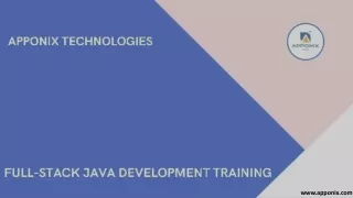 Full Stack Java Development