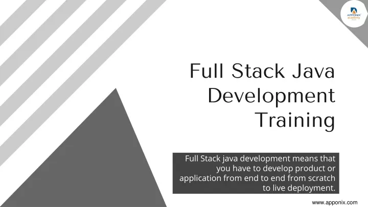 full stack java development training